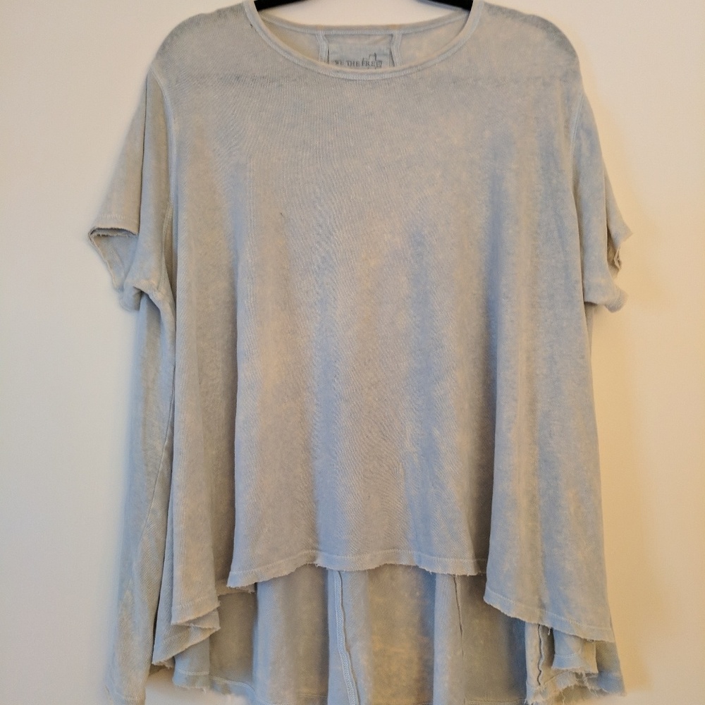 Free People Circle in the Sand Tee -  Light blue